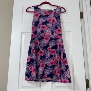 Short pink floral dress